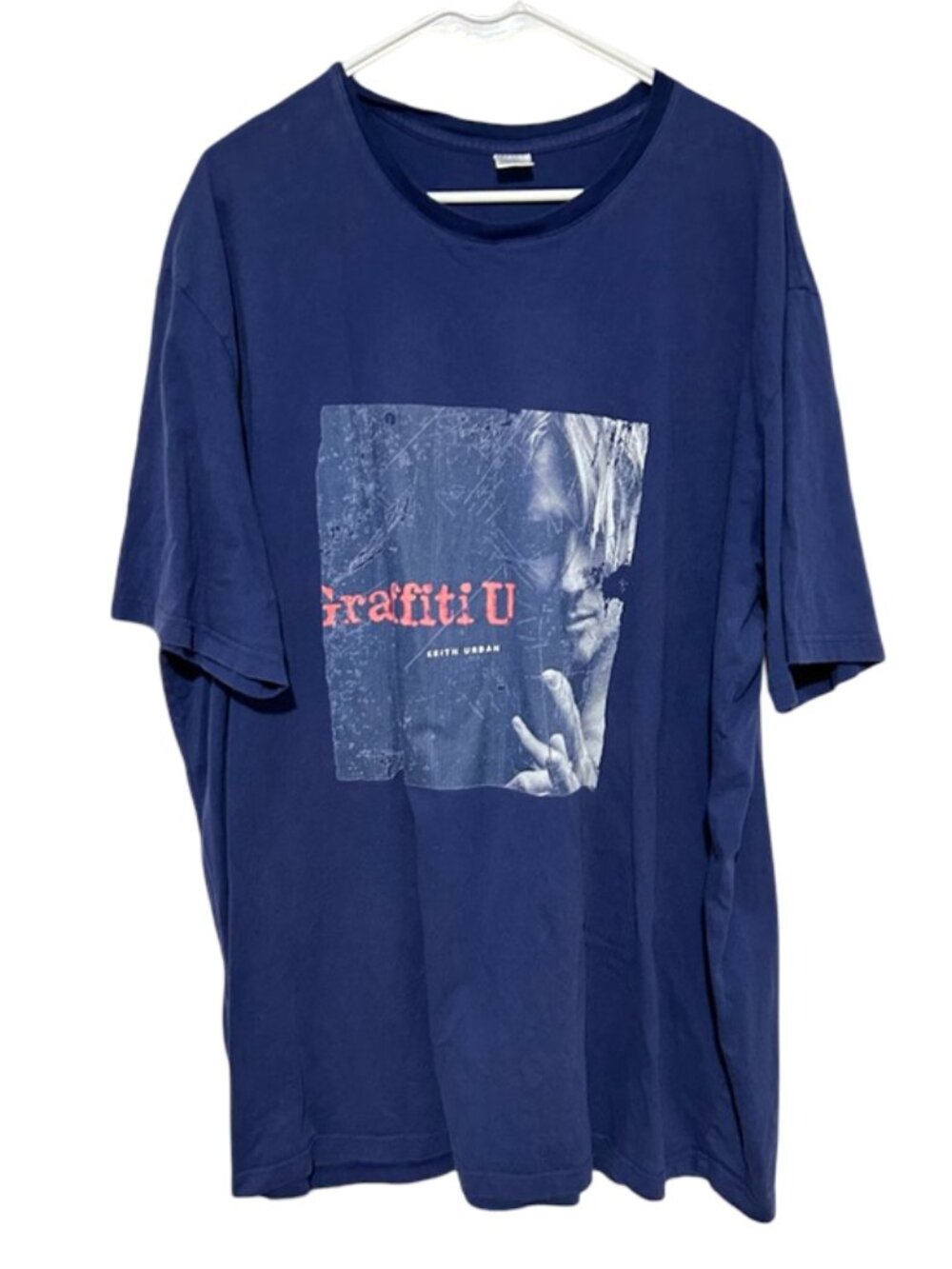 Keith Urban Graffiti Graphic Tee Shirt Top Size 4XL Navy Blue